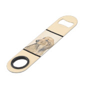 Dachshund (Longhaire) Schilderen - Oorspronkelijke Speed Flessenopener (Achterkant Gekanteld)