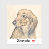 Dachshund (Longhaire) Schilderen - Oorspronkelijke Sticker (Vel)