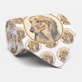 Dachshund (Longhaire) Schilderen - Oorspronkelijke Stropdas (Opgerold)