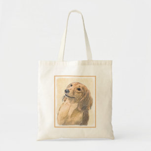 Dachshund (Longhaire) Schilderen - Oorspronkelijke Tote Bag