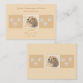 Dachshund (Longhaire) Schilderen - Oorspronkelijke Visitekaartje (Voorkant / Achterkant)