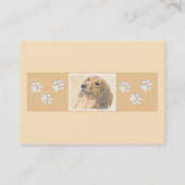 Dachshund (Longhaire) Schilderen - Oorspronkelijke Visitekaartje (Achterkant)