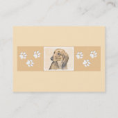 Dachshund (Longhaire) Schilderen - Oorspronkelijke Visitekaartje (Achterkant)
