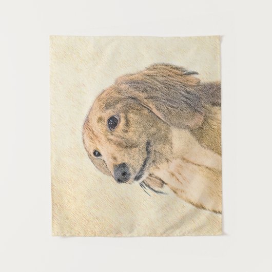 Dachshund (Longhaire) Schilderen - Oorspronkelijke Wandkleed (Voorkant)