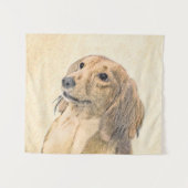Dachshund (Longhaire) Schilderen - Oorspronkelijke Wandkleed (Voorkant (horizontaal))