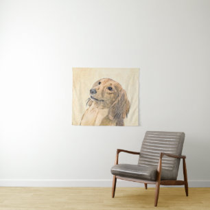 Dachshund (Longhaire) Schilderen - Oorspronkelijke Wandkleed