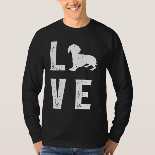 Dachshund Love  1 T-shirt (Voorkant)