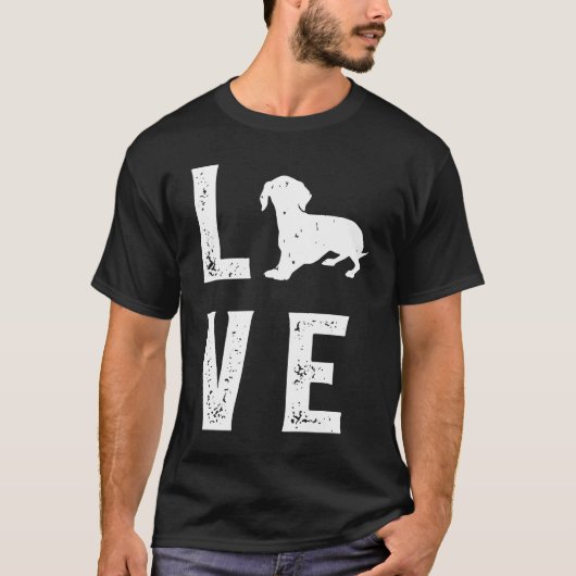 Dachshund Love 1 T-shirt (Voorkant)