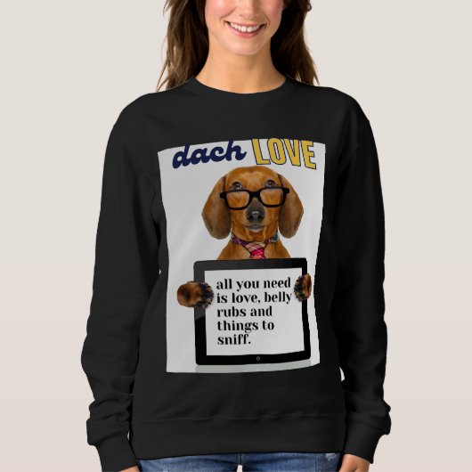 Dachshund Love 430 Trui (Voorkant)