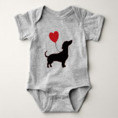 Dachshund Love Balloon Light – Sweet Baby Edition Romper (Voorkant)