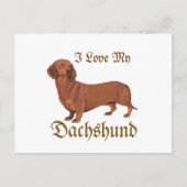 Dachshund Love Briefkaart (Voorkant)