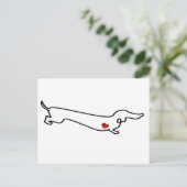 Dachshund Love Briefkaart (Staand voorkant)