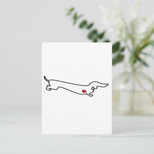 Dachshund Love Briefkaart (Staand voorkant)