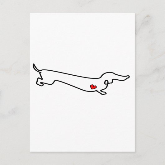 Dachshund Love Briefkaart (Voorkant)