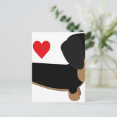 Dachshund Love Briefkaart (Staand voorkant)