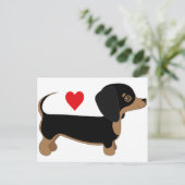 Dachshund Love Briefkaart (Staand voorkant)