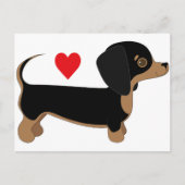 Dachshund Love Briefkaart (Voorkant)