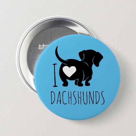 Dachshund Love Button (Voorkant /achterkant)
