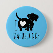 Dachshund Love Button (Voorkant)