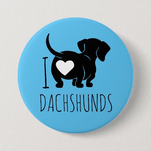 Dachshund Love Button (Voorkant)