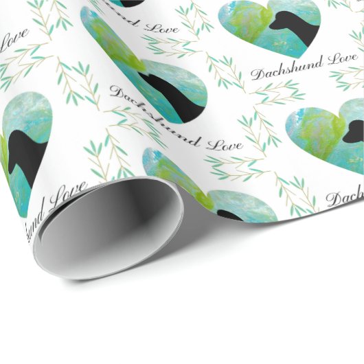 Dachshund Love Cadeaupapier (Rol Hoek)