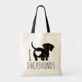 Dachshund Love Canvas tas (Voorkant)