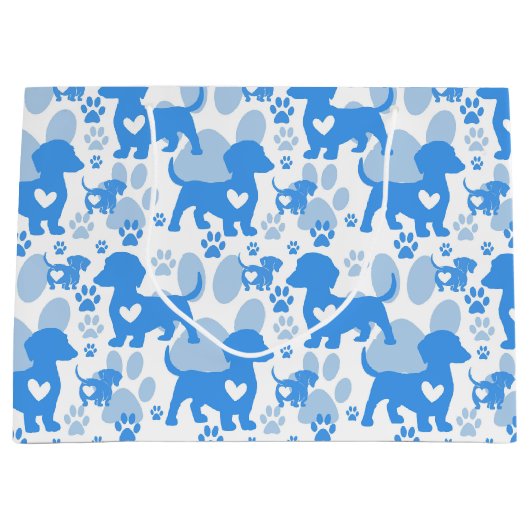 Dachshund Love Dog Gift Bag Groot Cadeauzakje (Voorkant)