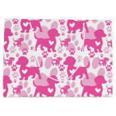 Dachshund Love Dog Gift Bag Groot Cadeauzakje (Achterkant)