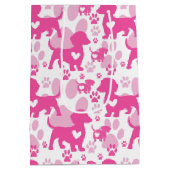 Dachshund Love Dog Gift Bag Medium Cadeauzakje (Achterkant)