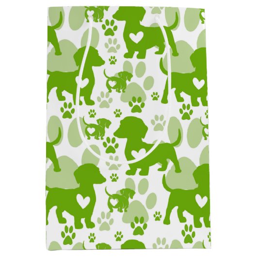 Dachshund Love Dog Gift Bag Medium Cadeauzakje (Voorkant)