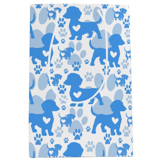 Dachshund Love Dog Gift Bag Medium Cadeauzakje (Voorkant)