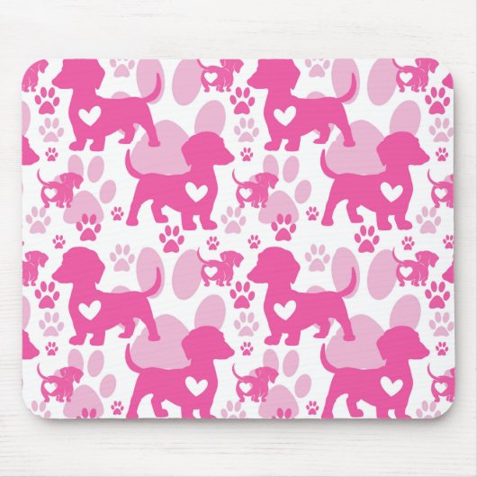Dachshund Love Dog Mousepad Muismat (Voorkant)