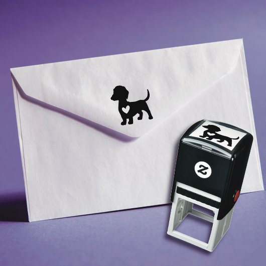 Dachshund Love Dog Self-Inking Stamp Zelfinktende Stempel