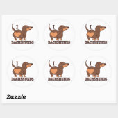 Dachshund Love Dog Sticker (Vel)