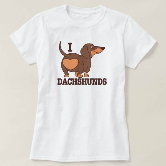 Dachshund Love Dog T-Shirt (Design voorkant)