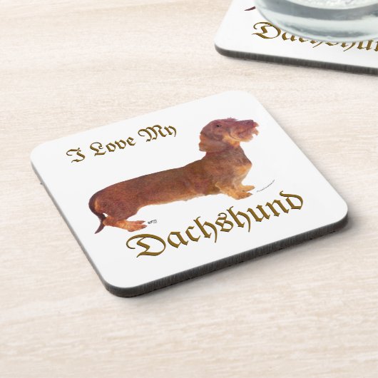 Dachshund Love Drankjes Onderzetter (Linkerzijde)