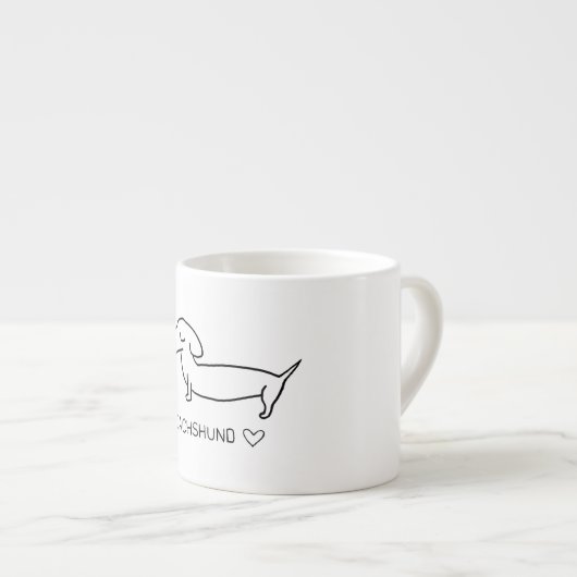 Dachshund Love Espresso Kop (Voorkant rechts)