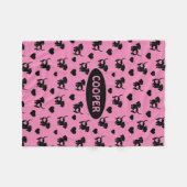 Dachshund Love Fleece Dog Blanket (Voorkant (Horizontaal))