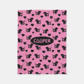 Dachshund Love Fleece Dog Blanket (Voorkant)