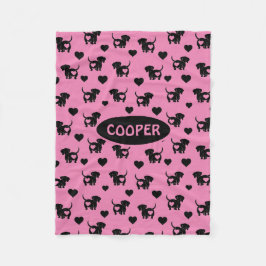 Dachshund Love Fleece Dog Blanket