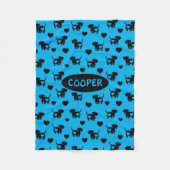 Dachshund Love Fleece Dog Blanket (Voorkant)