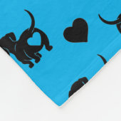 Dachshund Love Fleece Dog Blanket Deken (Hoek)