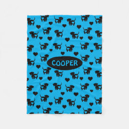 Dachshund Love Fleece Dog Blanket Deken
