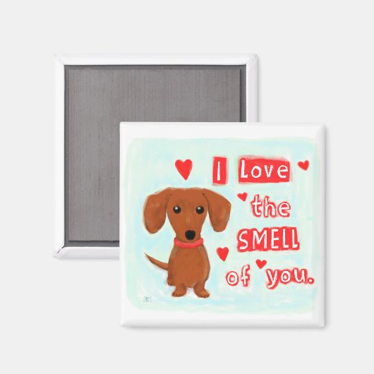Dachshund Love | Funny Wiener Dog Valentijn Magneet (Voorkant / Achterkant)