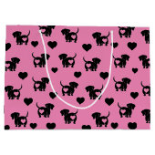 Dachshund Love Gift Bag Groot Cadeauzakje (Achterkant)