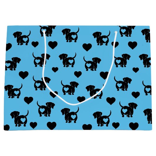 Dachshund Love Gift Bag Groot Cadeauzakje (Voorkant)