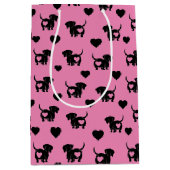 Dachshund Love Gift Bag Medium Cadeauzakje (Voorkant)