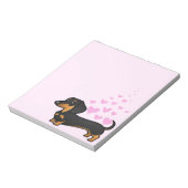 Dachshund Love (gladde jas) Notitieblok (Linkerzijde)