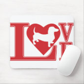 Dachshund Love Heart Muismat (Met muis)