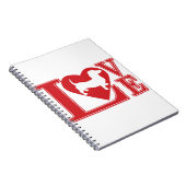 Dachshund Love Heart Notitieboek (Rechterzijde)